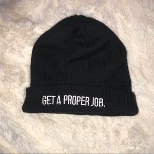 black beanie